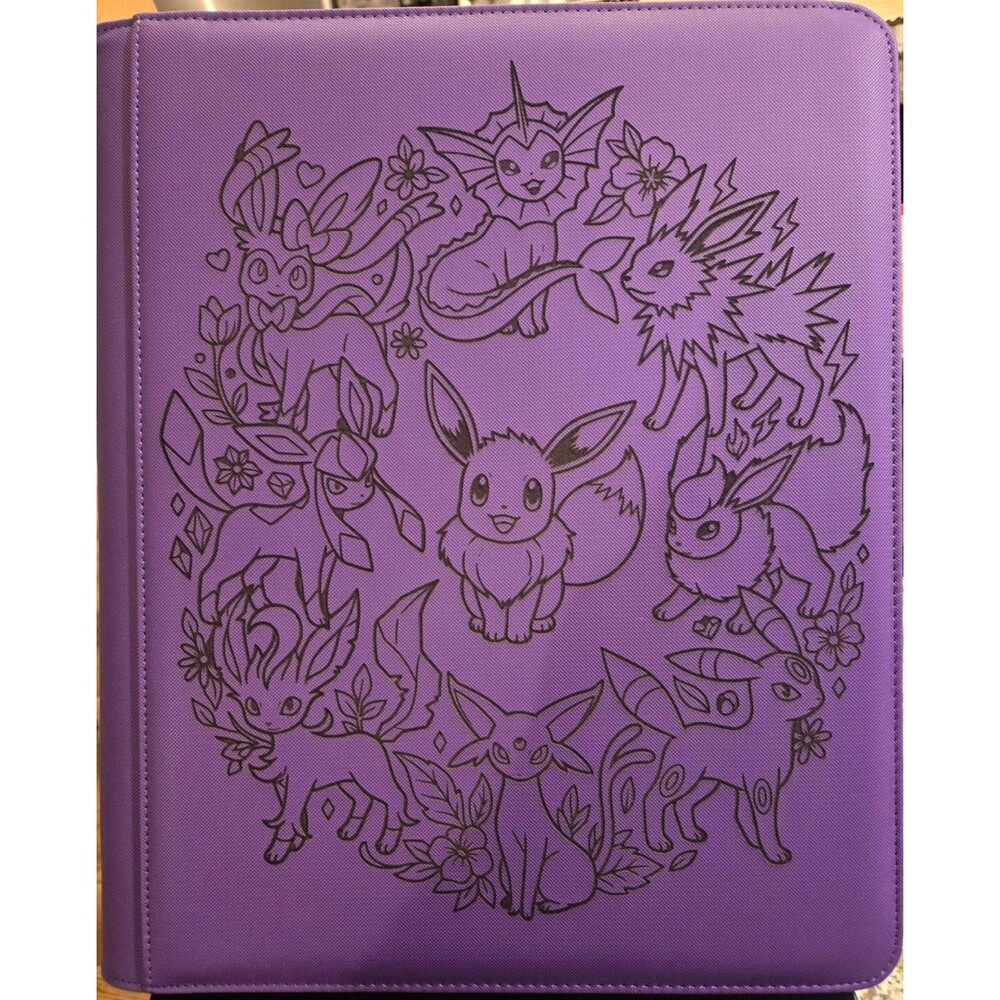 Pokemon Eeveelution Purple Top Loader Binder 3x3 360 Cards